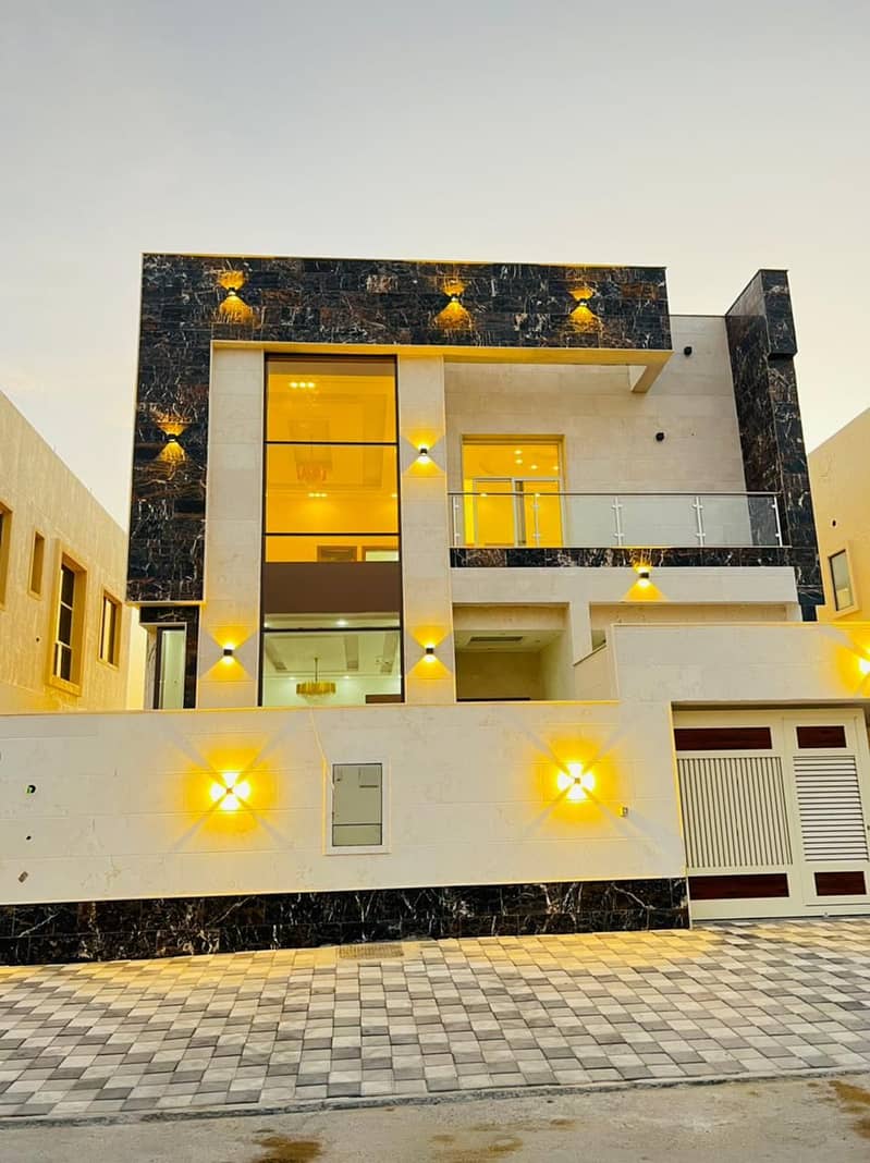 For urgent sale, at the price of a villa, near the mosque, from the most luxurious villas in Ajman, with deluxe personal building and finishing, build