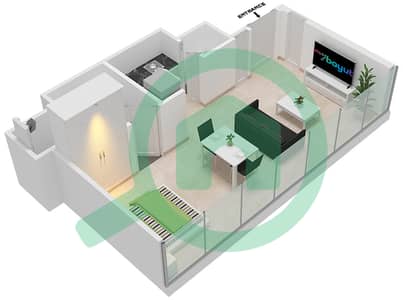 Peninsula One - Studio Apartment Type/unit TN-2 Floor plan