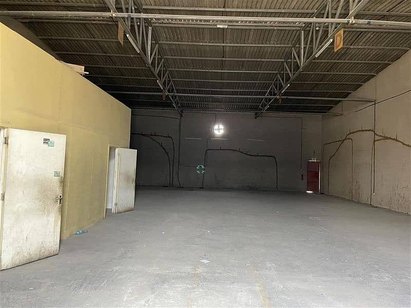 Ras Al Khor Industrial Area 3,850 Sq. Ft Warehouse high ceiling with built-in office