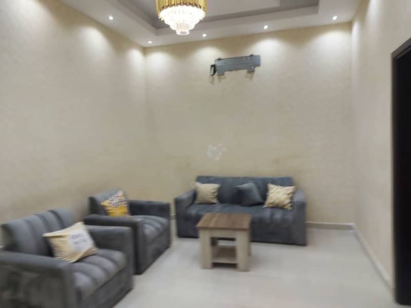 For rent a villa in Ajman, the Jasmine area, behind Al Hamidiya Park, the first inhabitant villa,