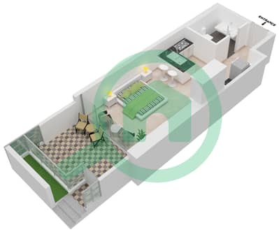 Анва - Апартамент Студия планировка Единица измерения 5