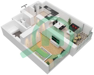 Anwa - 1 Bedroom Apartment Unit 04 Floor plan