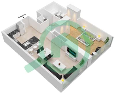 Анва - Апартамент 1 Спальня планировка Единица измерения 5