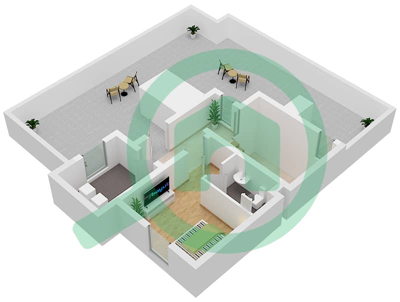 Marbella Village - 5 Bedroom Townhouse Type 2 Floor plan Second Floor interactive3D