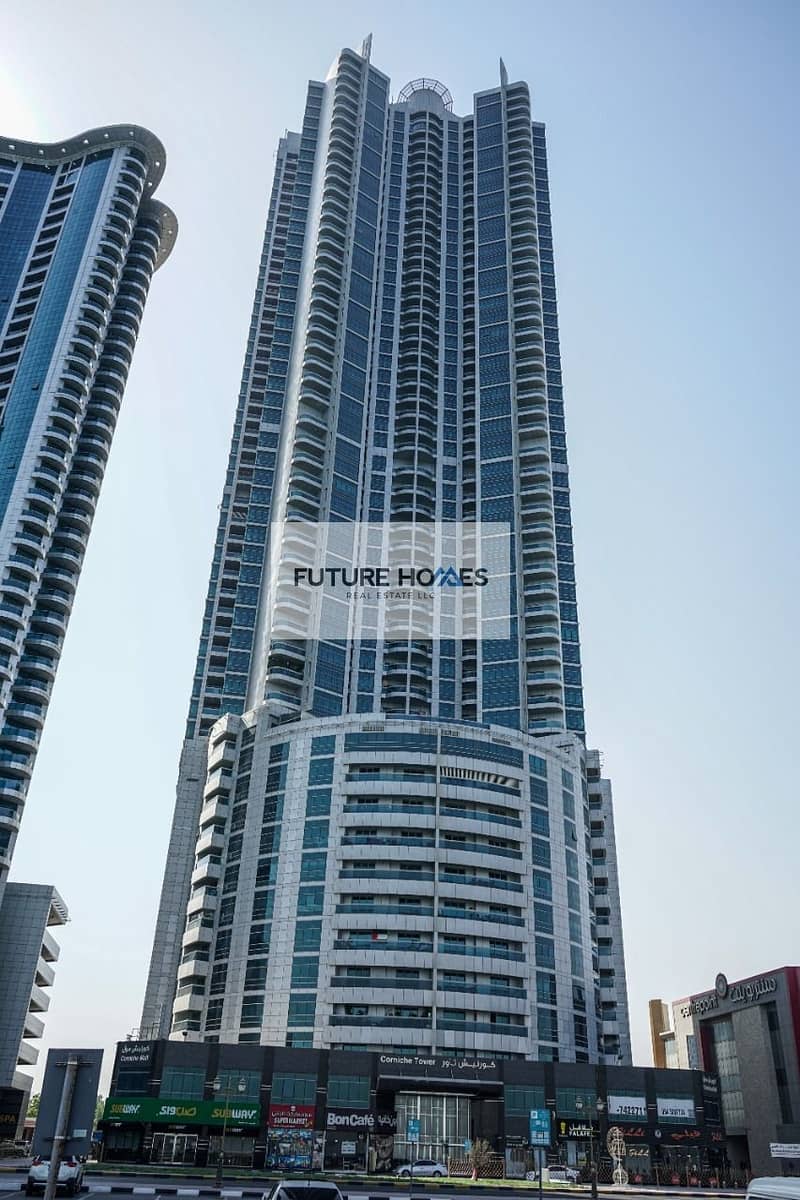 Spacious and luxarious apartment for sale in Ajman Corniche Tower.