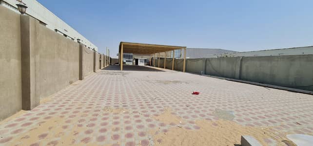 Industrial Land for Rent in Industrial Area, Sharjah - Yard with Open Shed For rent in industrial Area 18(9000 Sqft)