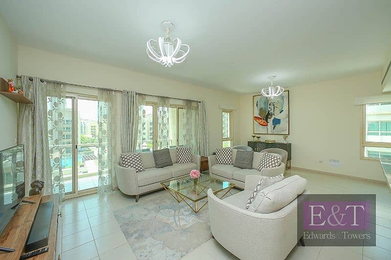 Stunning Two Bed with Study | Maids | Pool View
