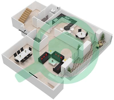 公主府 - 3 卧室顶楼公寓单位7304戶型图