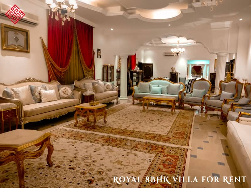 Elevated modern luxury. Discover the view from the top! 8BHK Villa for rent at Al Goaz!