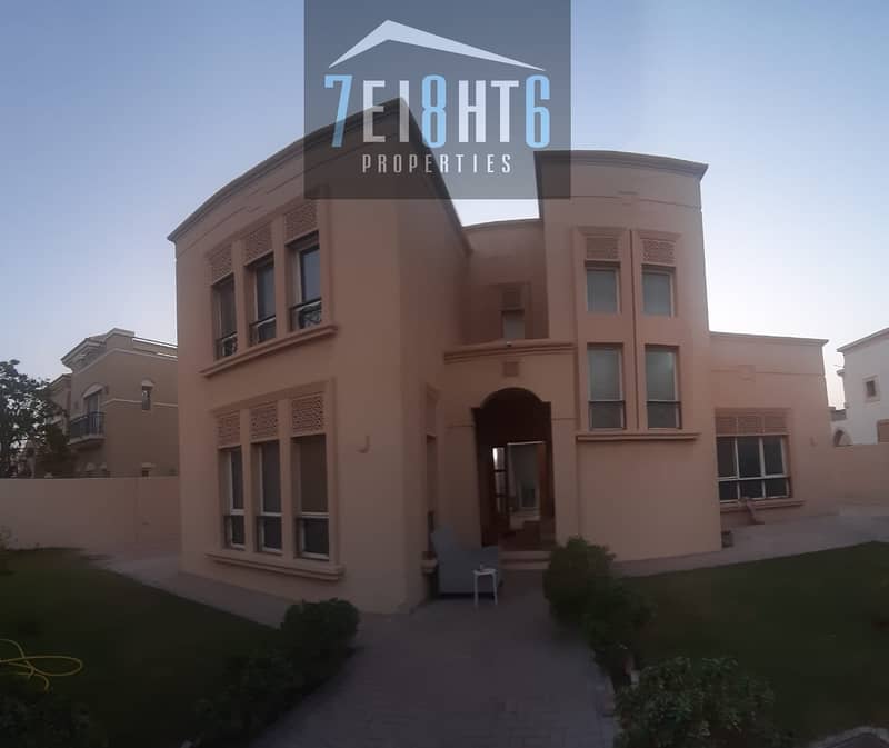 Outstanding property: 3 b/r good quality independent villa + maids room + garden for rent in Oud Al Muteena