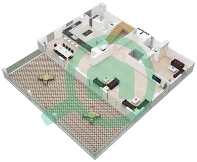 海岸2号大厦 - 5 卧室公寓类型1戶型图