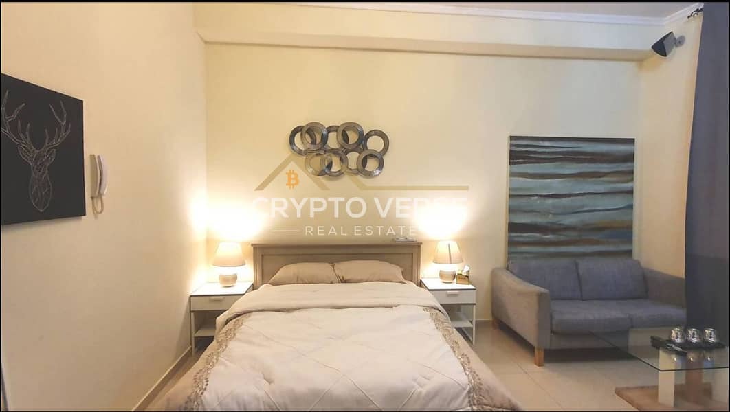 Furnished ||spacious Studio || Near marina walk||