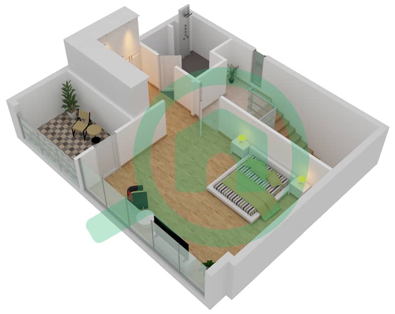 Пенинсула Файв - Апартамент 1 Спальня планировка Тип/мера A-G06 First Floor interactive3D