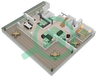 Peninsula Five - 4 Bed Apartments Type/Unit A-402 Floor plan