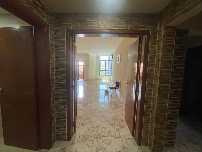 For rent 3 rooms and a hall with 4 bathrooms with a maid's room in Al Nuaimiya Towers