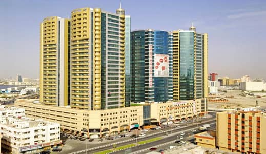 Studio for Sale in Ajman Downtown, Ajman - For sale studio in Horizon Towers with balcony of 760 feet with private parking