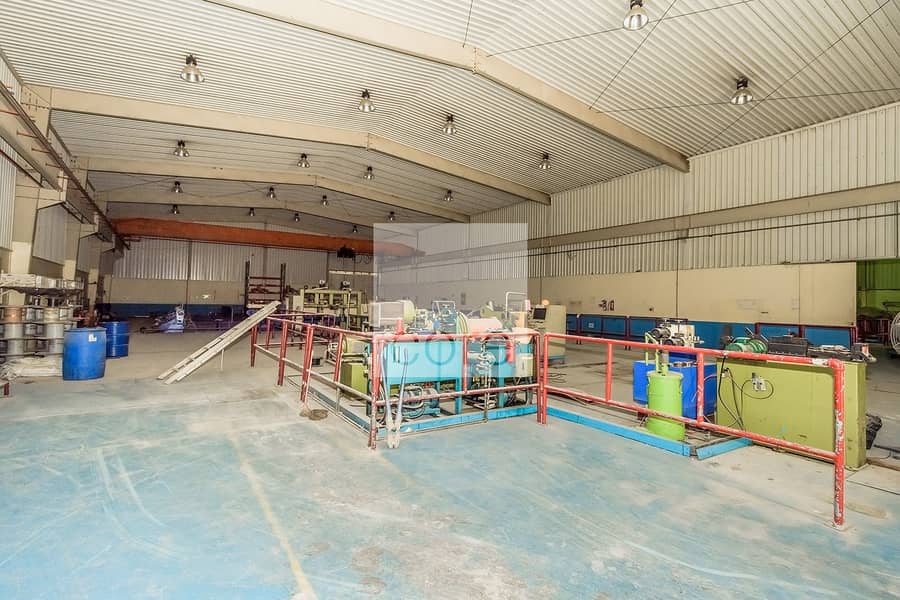Warehouse with open yard  spacious space