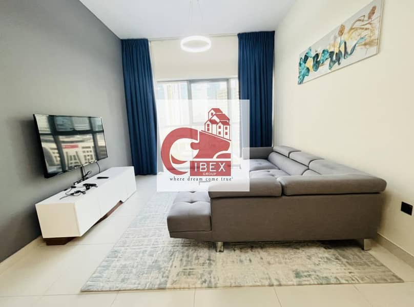 Fully furnished 1bhk with all amenities sheikh zayed road view now only 79k JGC new satwa