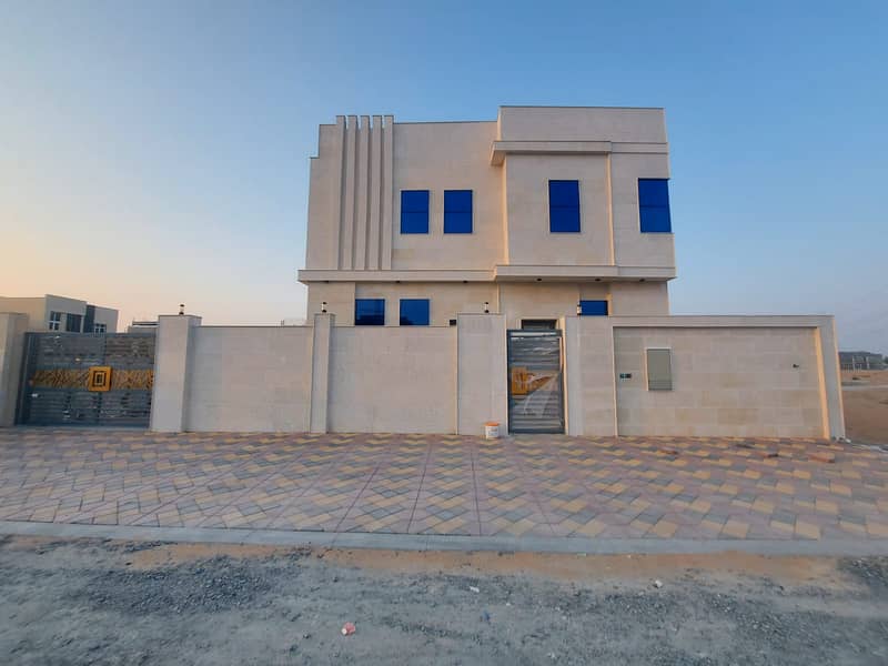 For urgent sale, a modern villa, one of the most luxurious villas in Ajman, with a hotel design, building and personal finishing, super deluxe, buildi