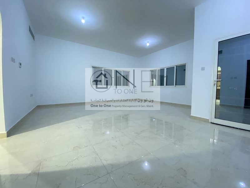 BIG STUDIO WITH BALCONY FOR RENT IN KHALIFA CITY . . NEW VILLA