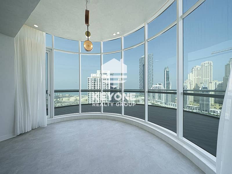 位于迪拜码头，三叉戟海滨大厦 3 卧室的顶楼公寓 500000 AED - 6379744