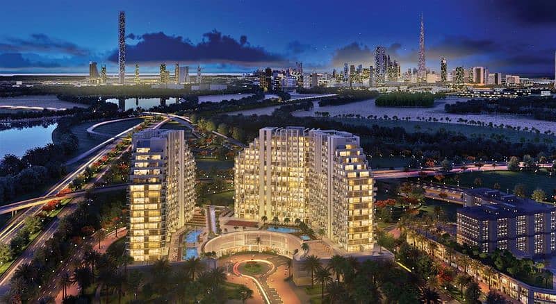 位于阿尔贾达法住宅区，迪拜健康城2区，阿齐兹溪畔景观公寓大楼 1 卧室的公寓 830000 AED - 6233277