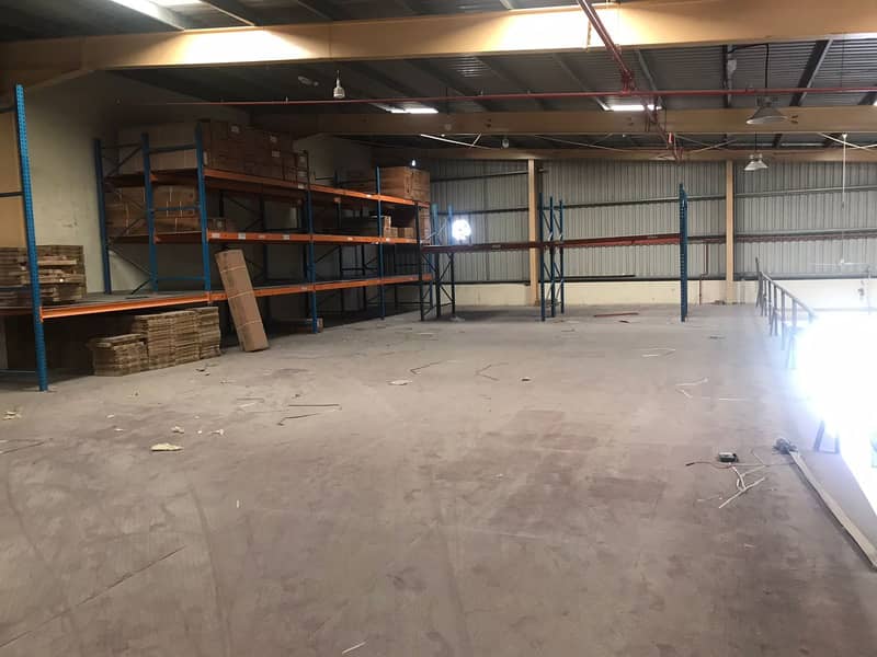 HOT DEAL 16000 SQFT  WAREHOUSE FOR RENT WITH MEZZANINE  IN AL JURF 3 . . . .