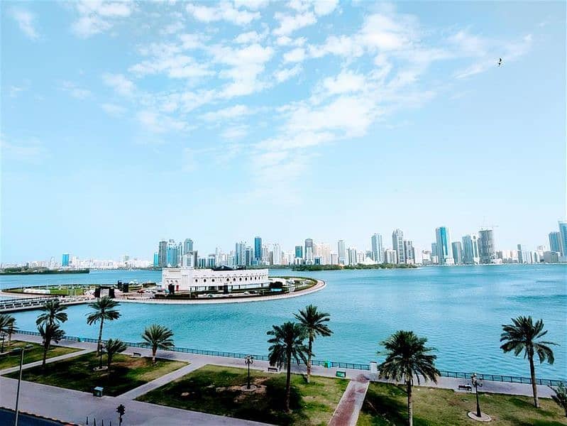 Lake View/Free Chiller  AC,Gym,Pool/ Luxurious 4-BR with  Masters,Maids,Wardrobes/  Buhaira Corniche