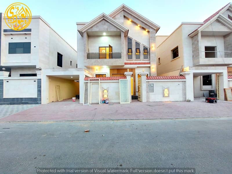For urgent sale, without down payment, a villa near the mosque, one of the most luxurious villas in Ajman, with personal construction and finishing, s