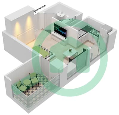 里贾纳大厦 - 单身公寓类型2-FLOOR 4-14戶型图