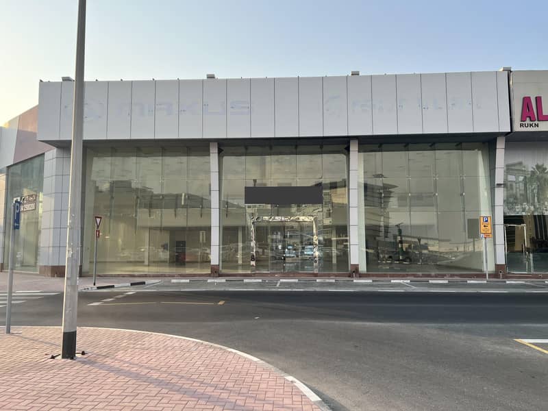 Large Corner Showroom For Rent Near DNATA high visibility