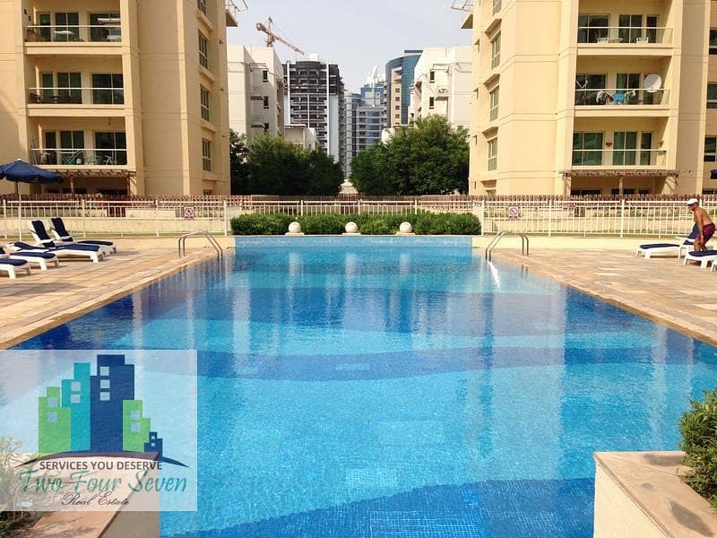 BEST RENT II POOL VIEW 1 LARGE  BED  GREENS  II   READY TO MOVE  IN II GREAT FACILITIES