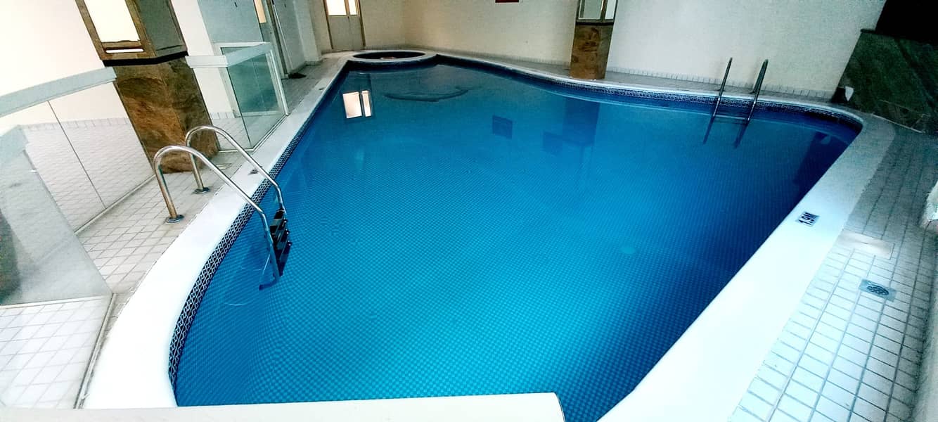 Gym Pool Free Lavish 1BHK Without Commission Family Building In Al Taawun Sharjah Near Al Arab Mall