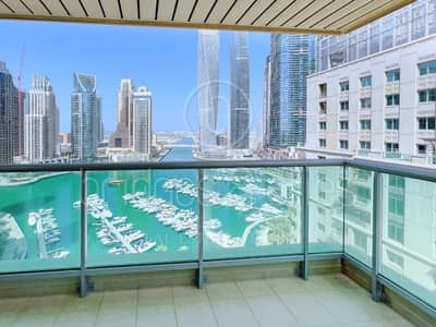 2 Bedroom Flat for Rent in Dubai Marina, Dubai - FULL MARINA VIEW | UPGRADED 2 BEDS + STDY | VACANT