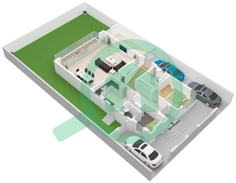 东方公寓 - 5 卧室别墅类型A戶型图 Ground Floor interactive3D