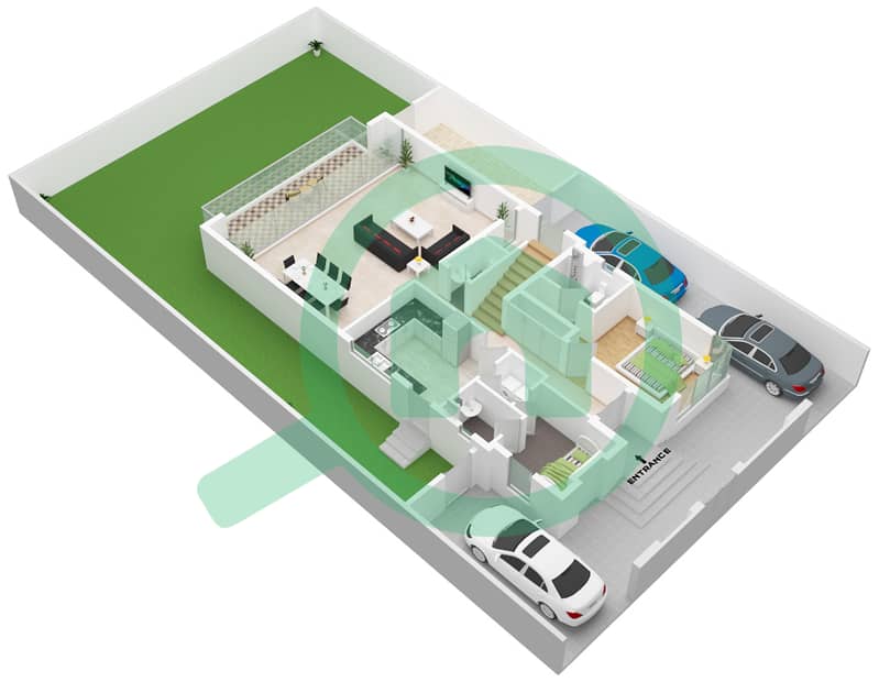 Eastern Residences - 5 Bedroom Villa Type A Floor plan Ground Floor interactive3D