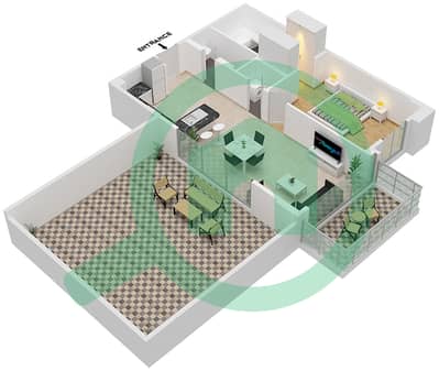 Dezire Residences - 1 Bed Apartments Unit 1403 Floor plan