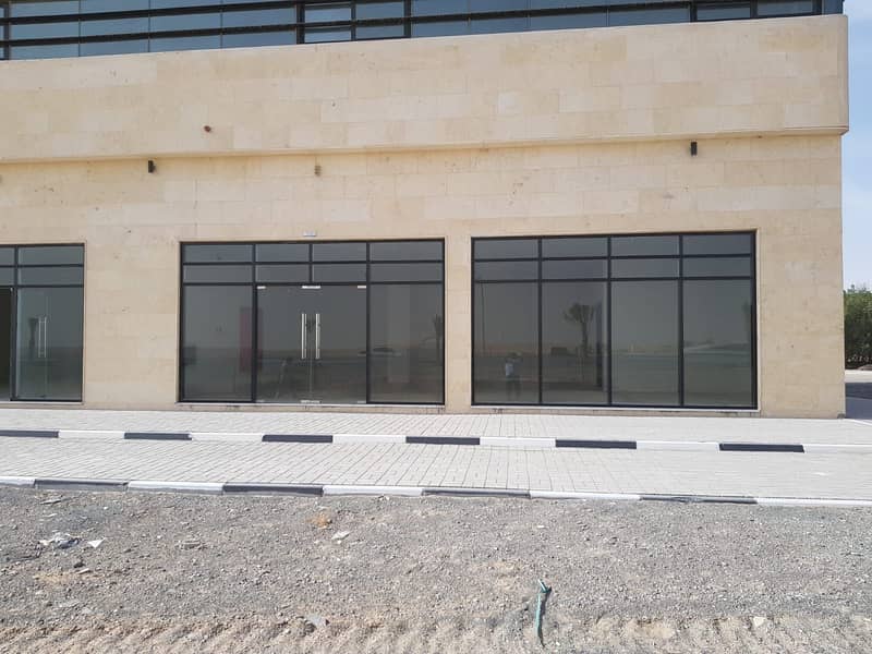 BRAND NEW TWO DOOR SHOP  WITH ATTACHED TOILET AVAILABLE IN AL SAJAA AREA NEAR TO BEAAH COMPANY