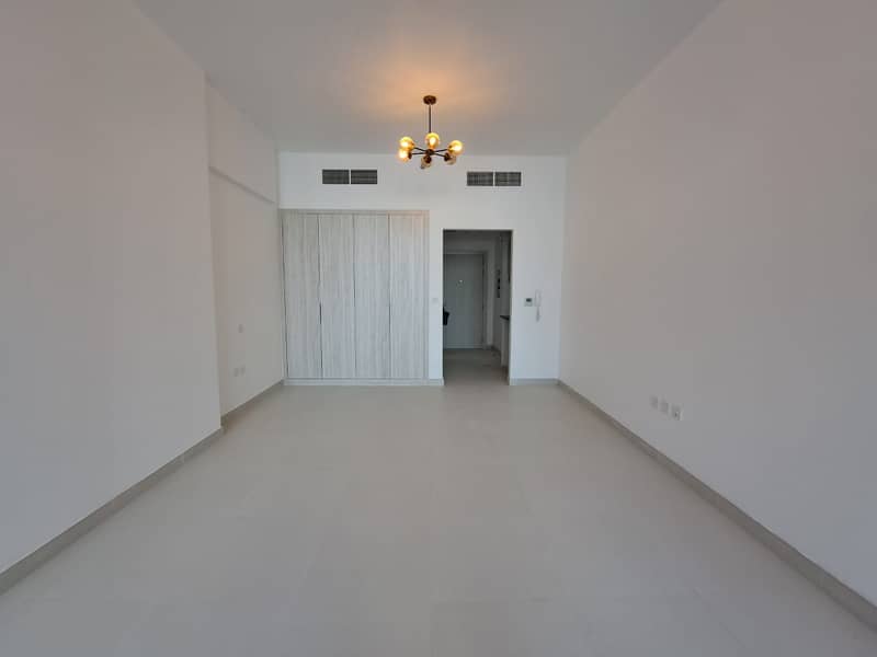 One month free brand new studio rent 42k only in 6chqs with balcony