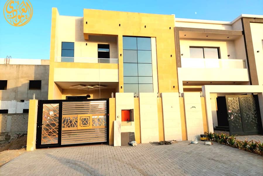 For urgent sale,  villa near the mosque, one of the most luxurious villas in Ajman, with personal construction and finis