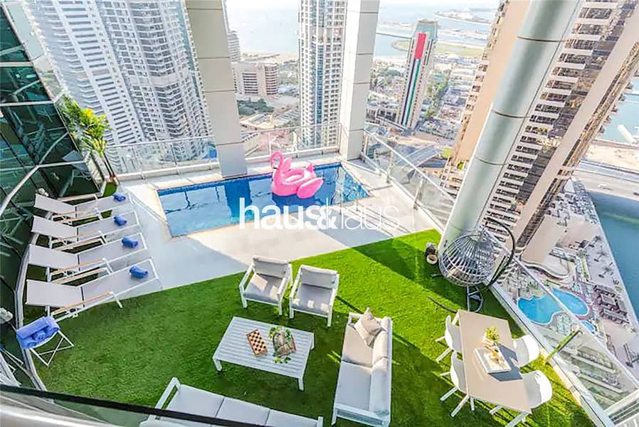 位于迪拜码头，滨海阳台公寓大楼 4 卧室的顶楼公寓 8800000 AED - 6406059