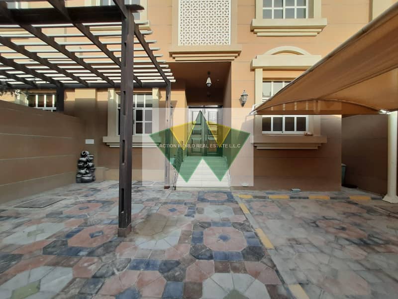 High finishing 5 bedroom villa with a private entrance and Yard  In Mohammed Bin Zayed City.