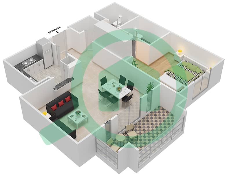 Miska 3 - 1 Bedroom Apartment Unit 10 FLOOR 1-2 Floor plan Floor 1-2 interactive3D