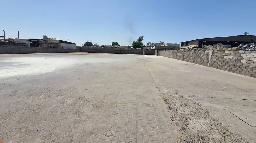 YARD FOR RENT (17,500)SQFT WITH OFFICE AND ROOM ELECTRICITY BOUNDARY WALL LOCATION INDUSTRIAL AREA10