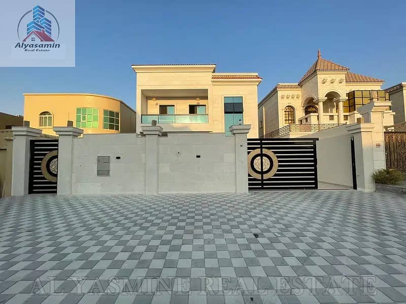 For sale a modern design villa in an excellent location large building area opposite the academy and close to 1 minute from Sheikh Mohammed bin Zayed