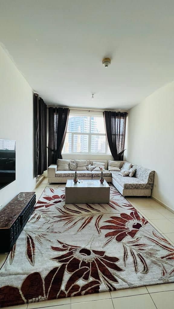 1 BHK apartment  for sale at Ajman one Towers open view with Balcony and parking !!