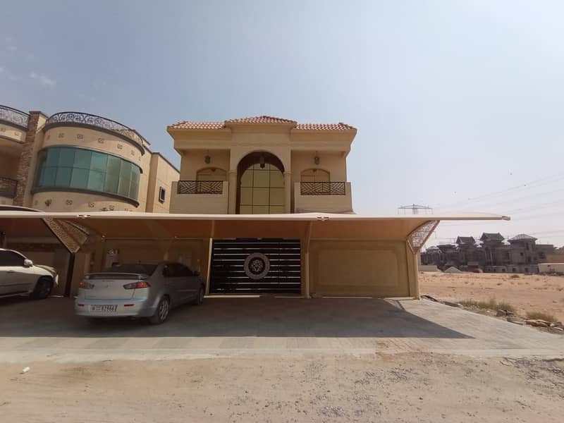 For rent a villa in Ajman, Al Yasmeen area, a great location, opposite Al Rahmaniyah area, Sharjah
