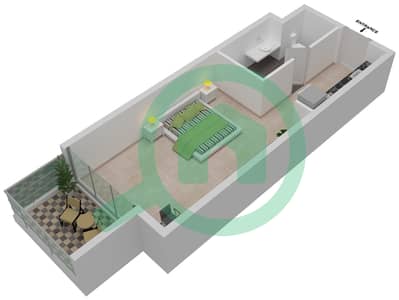 Radisson Dubai DAMAC Hills (Artesia A) - Studio Apartment Unit A03 / FLOOR 4 Floor plan