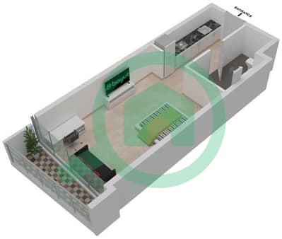 Radisson Dubai DAMAC Hills - Studio Apartment Unit A06 / FLOOR 4 Floor plan