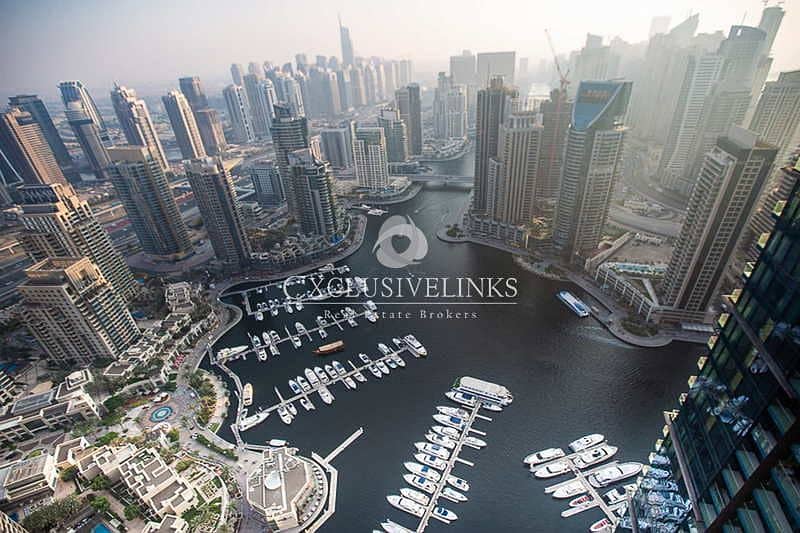 位于迪拜码头，滨海之门，滨海之门1号 4 卧室的顶楼公寓 14000000 AED - 6425653
